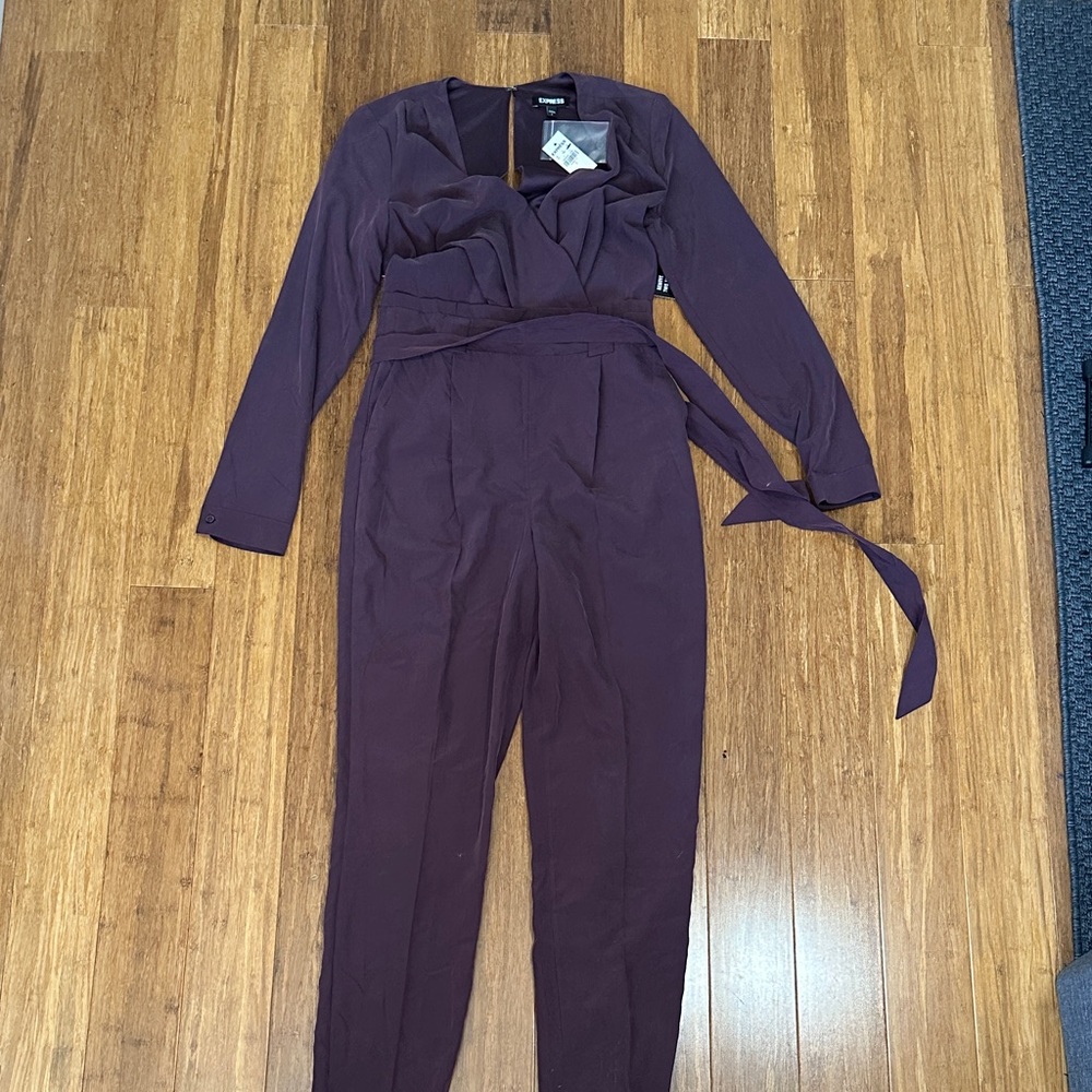 LAST CHANCE OFFER: Express Purple Jumpsuit with Long Sleeves  NWT